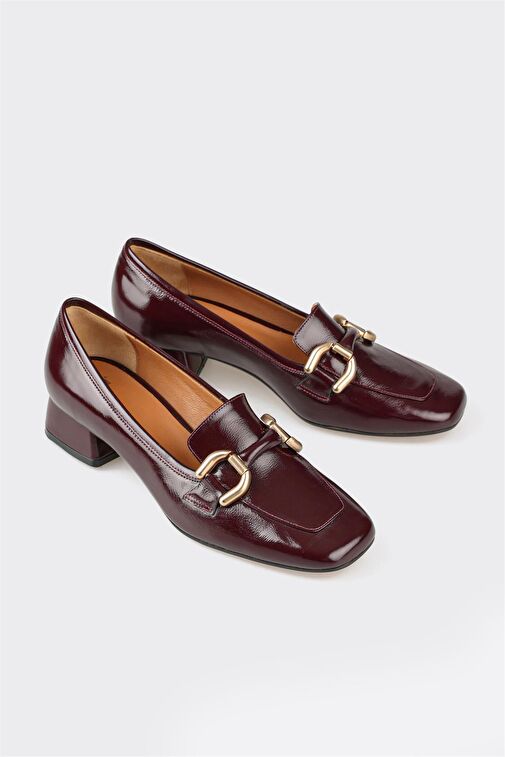 Elle Siyah Kadın Rugan Topuklu Ayakkabı ZUVAN - Görsel 3