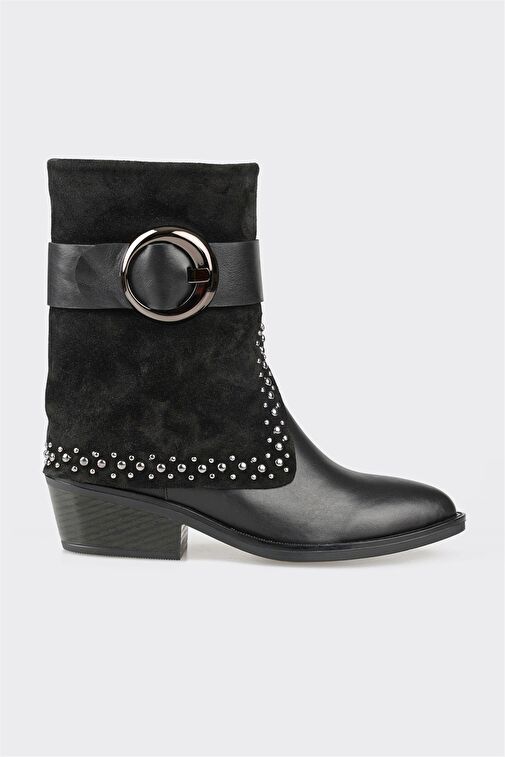 Elle Elle Siyah Deri Kadın Bot | Boyner Siyah - 2. görsel