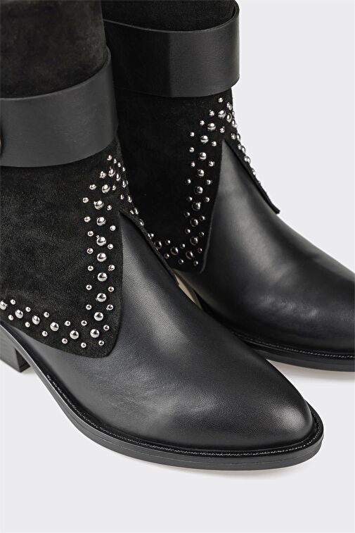Elle Elle Siyah Deri Kadın Bot | Boyner Siyah - 5. görsel