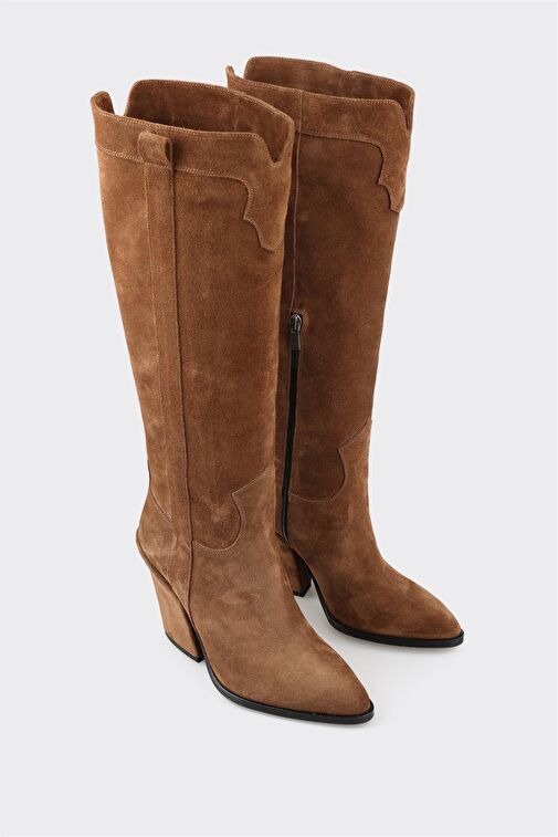 Elle Elle Taba Deri Kadın Çizme Bot | Boyner Taba - 3. görsel