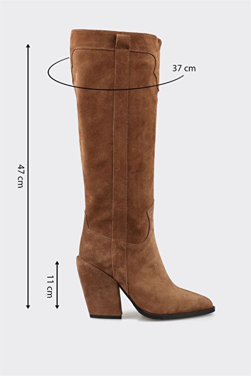 Elle Elle Taba Deri Kadın Çizme Bot | Boyner Taba - 6. görsel