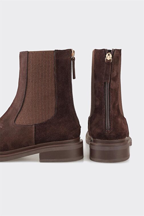 Kahve Deri Kadın Günlük Bot - Görsel 5