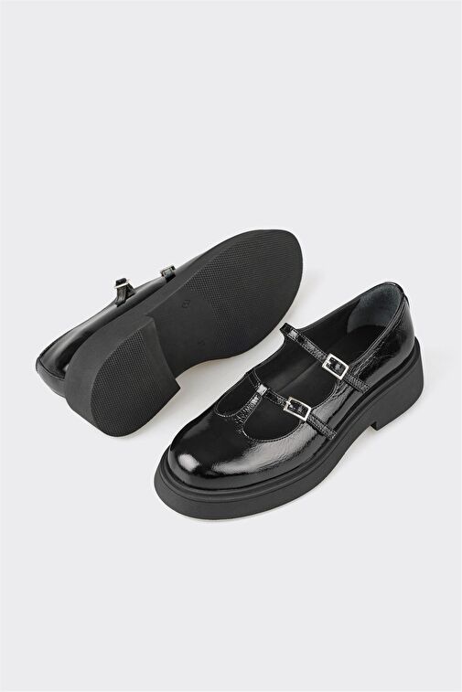 Elle Siyah Kadın Rugan Günlük Ayakkabı MARLIES-1 - Görsel 2