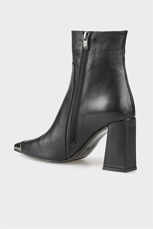 Elle Elle Siyah Deri Kadın Klasik Topuklu Bot | Boyner Siyah - 4. görsel
