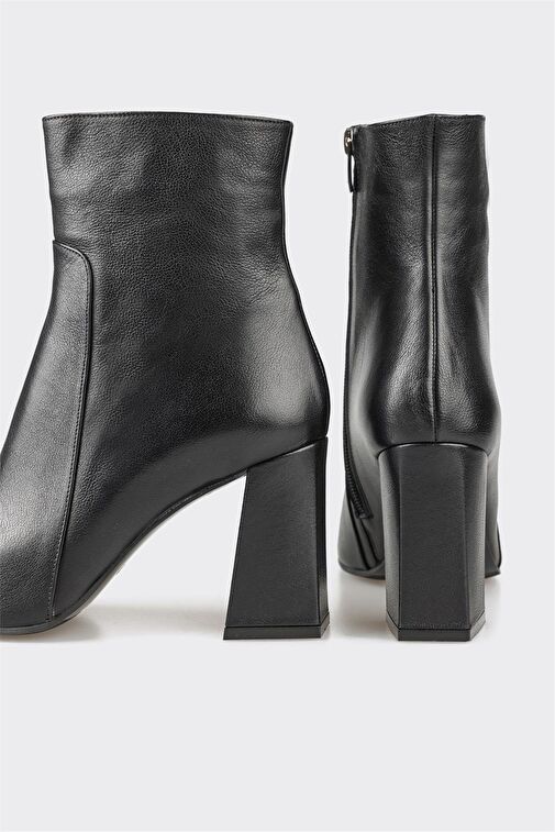 Elle Elle Siyah Deri Kadın Klasik Topuklu Bot | Boyner Siyah - 5. görsel