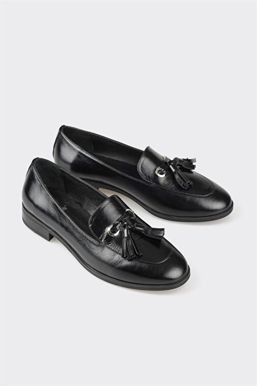 Elle Elle Siyah Kadın Deri Loafer ICAYED | Boyner Siyah - 3. görsel
