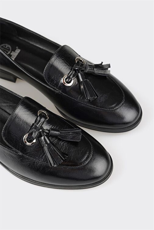 Elle Elle Siyah Kadın Deri Loafer ICAYED | Boyner Siyah - 6. görsel