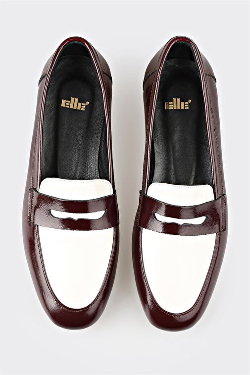 Elle Siyah-Beyaz Kadın Deri Loafer FEHAJAK - Görsel 5