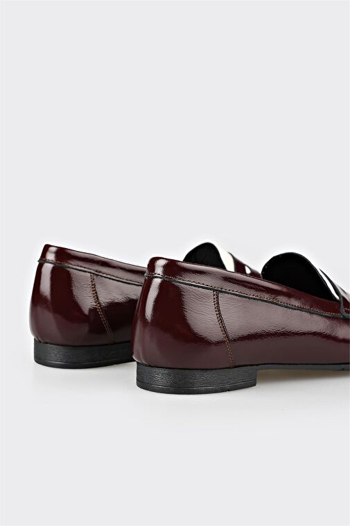 Elle Siyah-Beyaz Kadın Deri Loafer FEHAJAK - Görsel 6