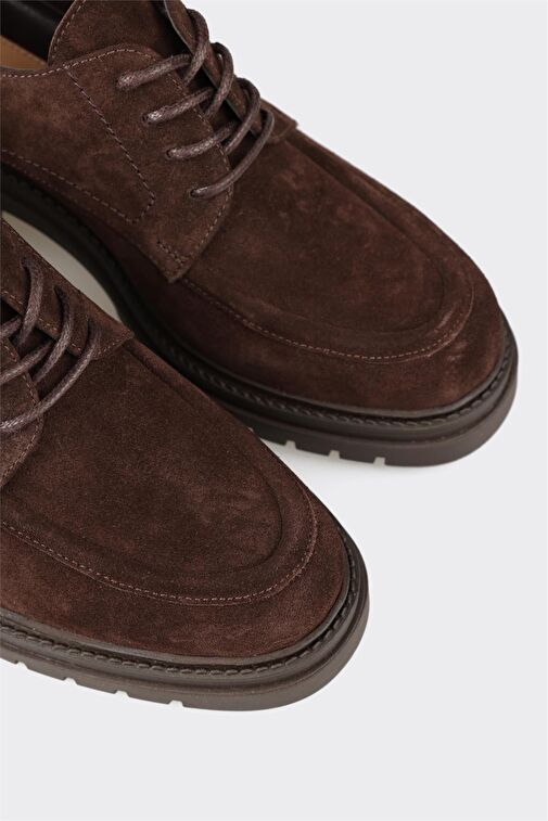 Elle Kahverengi Kadın Süet Topuklu Ayakkabı CLAXA - Görsel 5