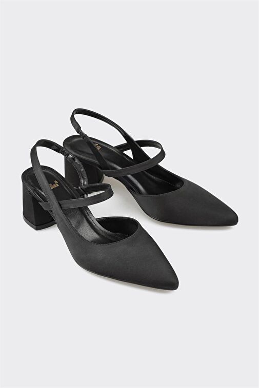 Siyah Kadın Topuklu Ayakkabı - Görsel 4