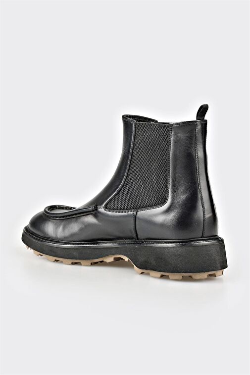 Siyah Deri Erkek Günlük Bot - Görsel 4