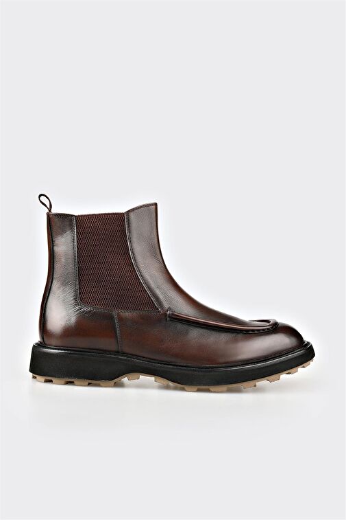 Kahve Deri Erkek Günlük Bot - Görsel 2