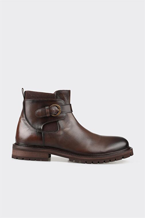 Kahve Deri Erkek Günlük Bot - Görsel 2