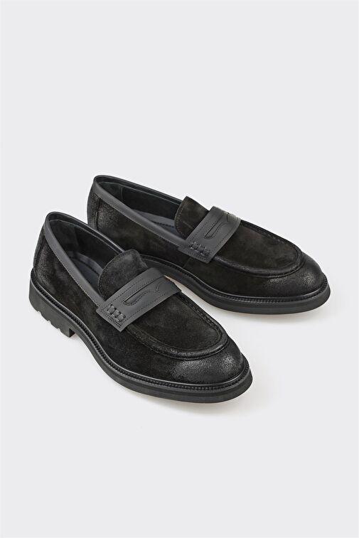 Elle Siyah Erkek Süet Günlük Ayakkabı ULIDAN - Görsel 3