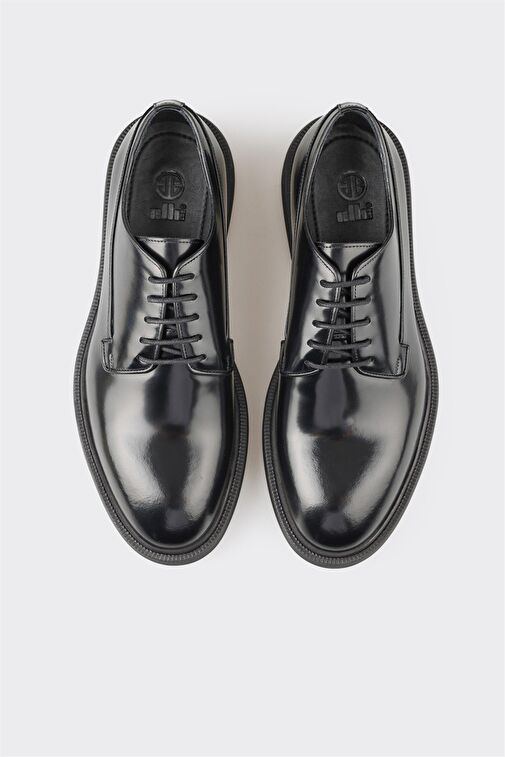 Elle Siyah Erkek Deri Klasik Ayakkabı TIMO-3 - Görsel 5