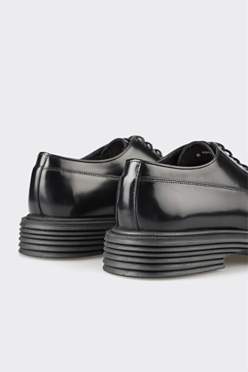 Elle Siyah Erkek Deri Klasik Ayakkabı TIMO-3 - Görsel 6