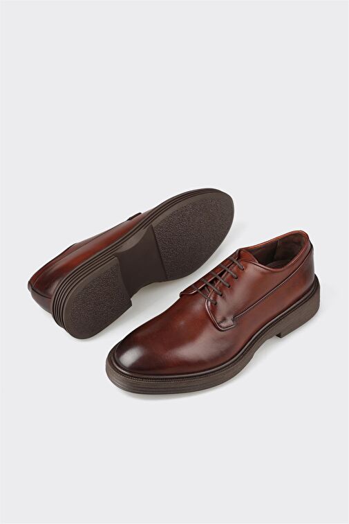 Kahve Deri Erkek Klasik Ayakkabı - Görsel 4