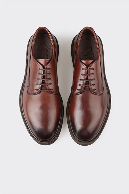 Kahve Deri Erkek Klasik Ayakkabı - Görsel 5