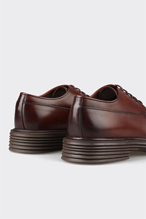 Kahve Deri Erkek Klasik Ayakkabı - Görsel 6
