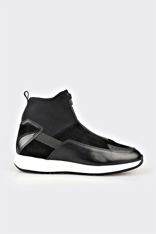 Siyah Deri Erkek Spor Bot - Görsel 2