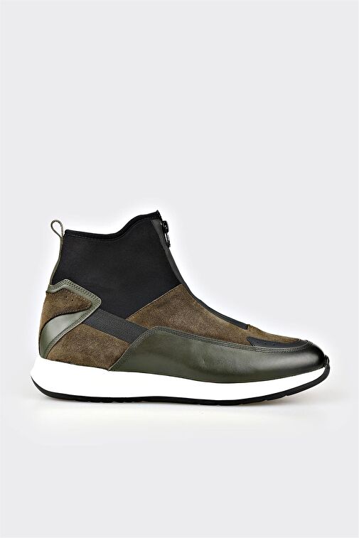 Haki Deri Erkek Spor Ayakkabı - Görsel 2