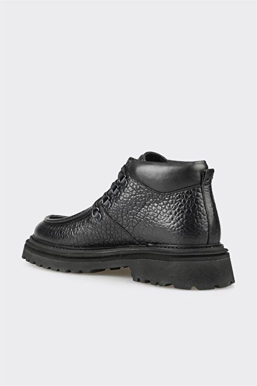 Siyah Deri Erkek Günlük Bot - Görsel 4