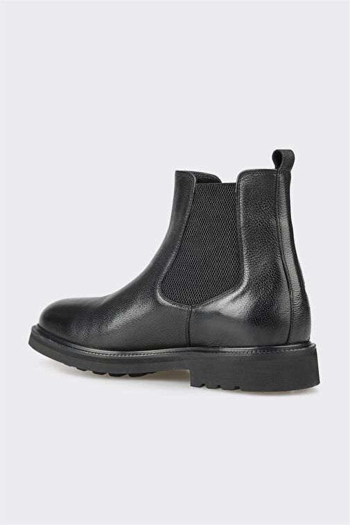 Siyah Deri Erkek Günlük Bot - Görsel 4