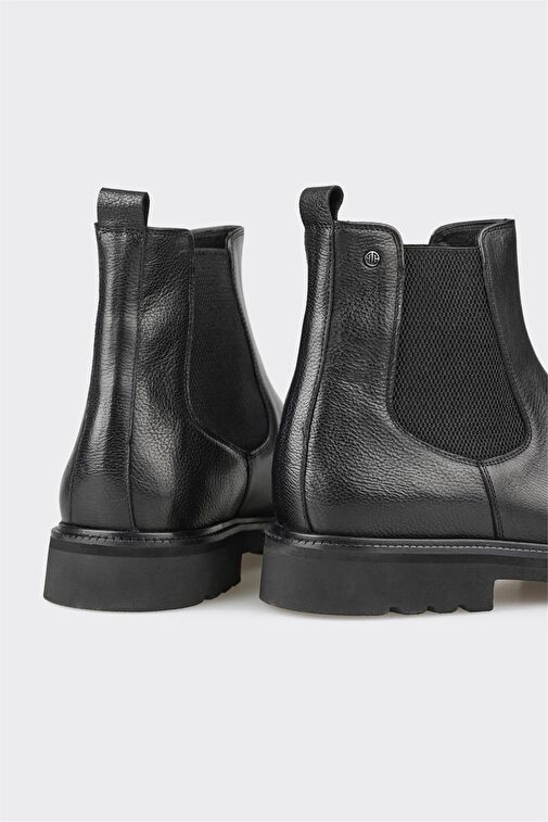 Siyah Deri Erkek Günlük Bot - Görsel 5