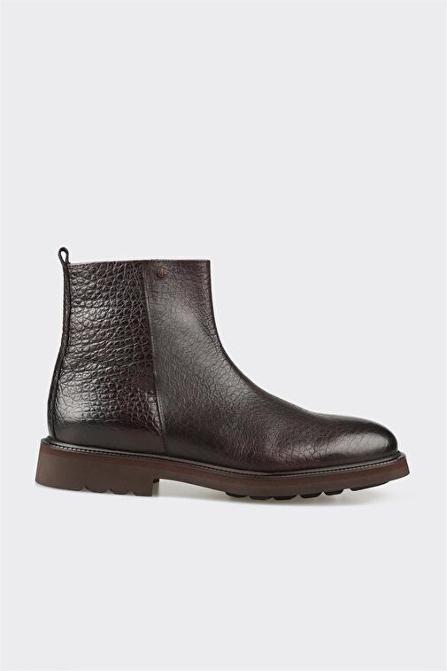 Kahve Deri Erkek Günlük Bot - Görsel 2
