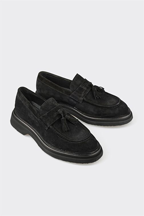 Elle Siyah Erkek Süet Günlük Ayakkabı OLMEDO - Görsel 3