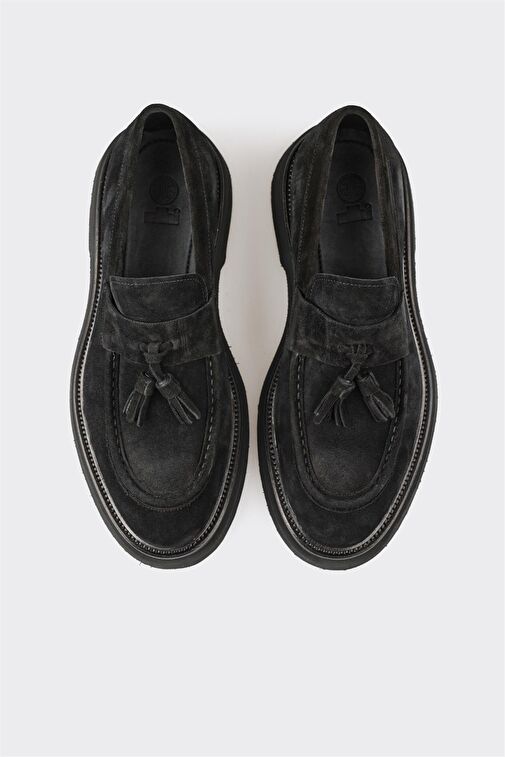 Elle Siyah Erkek Süet Günlük Ayakkabı OLMEDO - Görsel 5