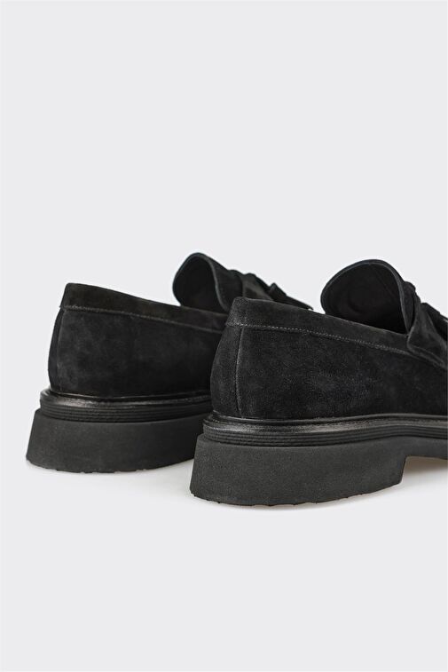 Elle Siyah Erkek Süet Günlük Ayakkabı OLMEDO - Görsel 6