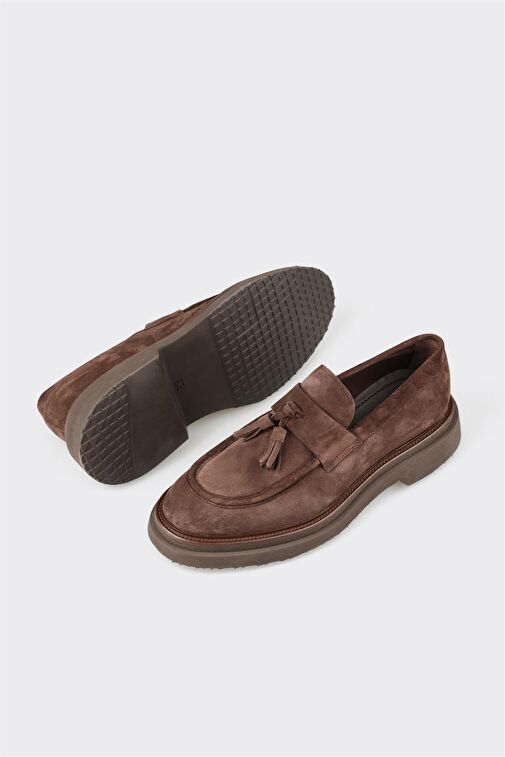 Kahve Deri Erkek Günlük Ayakkabı - Görsel 4