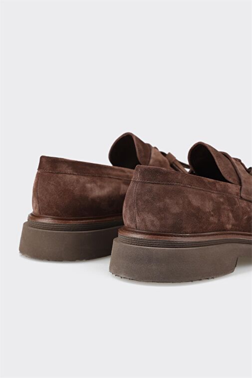 Kahve Deri Erkek Günlük Ayakkabı - Görsel 6