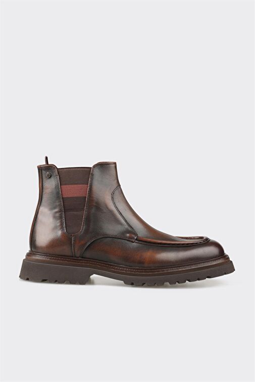 Kahve Deri Erkek Günlük Bot - Görsel 2