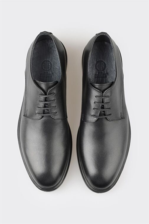 Elle Siyah Erkek Deri Klasik Ayakkabı LASING - Görsel 5