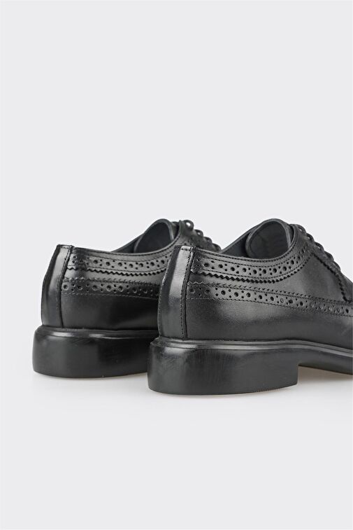 Elle Siyah Erkek Deri Klasik Ayakkabı BASHAG - Görsel 6