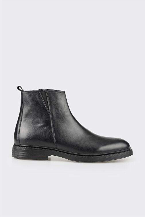 Siyah Deri Erkek Günlük Bot - Görsel 2
