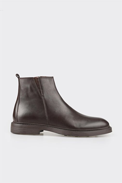 Kahve Deri Erkek Günlük Bot - Görsel 2