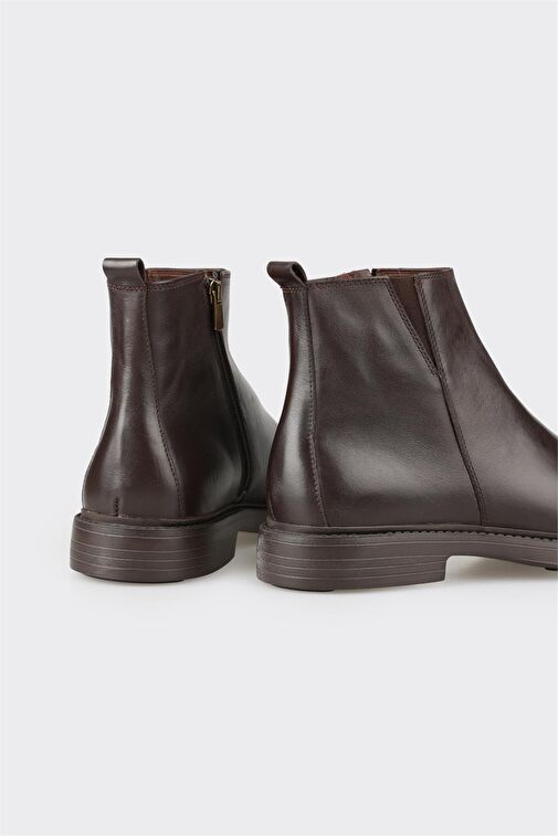 Kahve Deri Erkek Günlük Bot - Görsel 5