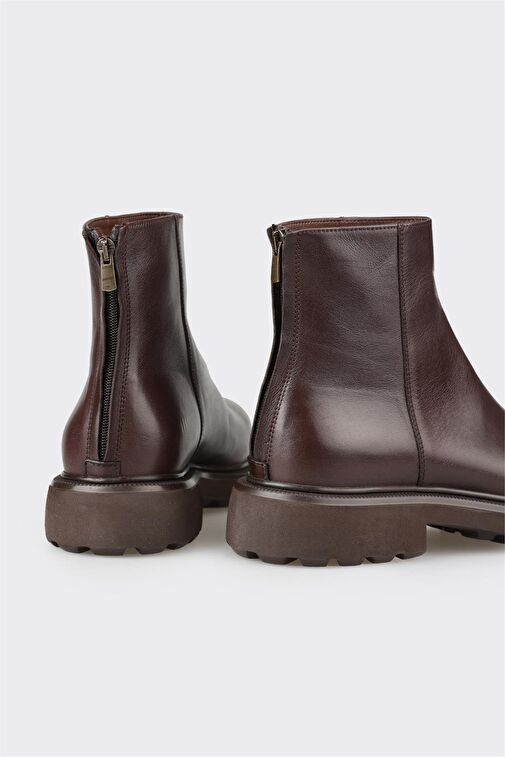 Kahve Deri Erkek Günlük Bot - Görsel 5