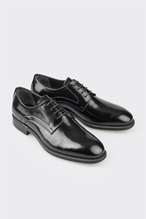 Elle Siyah Erkek Deri Klasik Ayakkabı AVUXO - Görsel 3