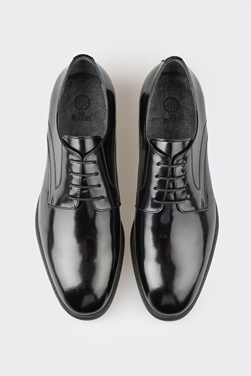 Elle Siyah Erkek Deri Klasik Ayakkabı AVUXO - Görsel 5