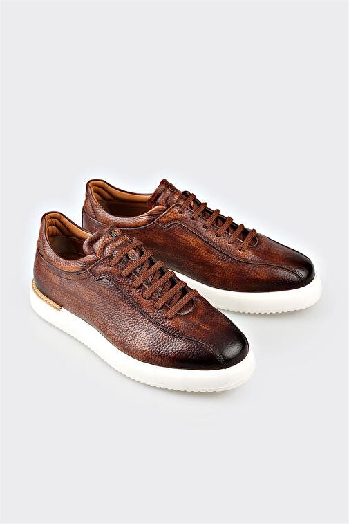 Taba Deri Erkek Günlük Ayakkabı - Görsel 3