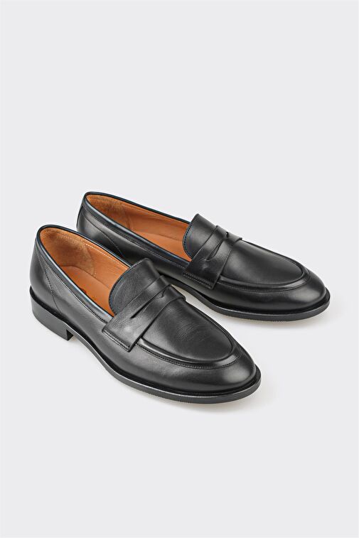 Elle Elle Siyah Deri Kadın Günlük Ayakkabı Klasik Ayakkabı | Boyner Siyah - 3. görsel