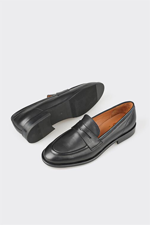 Elle Elle Siyah Deri Kadın Günlük Ayakkabı Klasik Ayakkabı | Boyner Siyah - 4. görsel