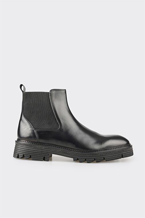 Siyah Deri Erkek Günlük Bot - Görsel 2