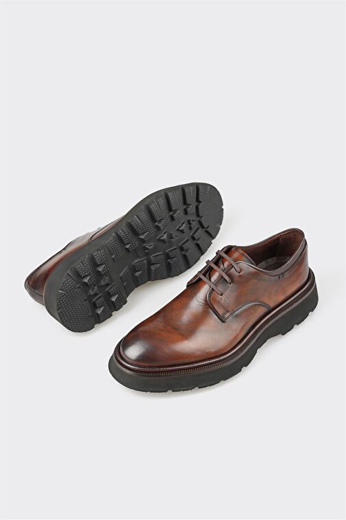 Elle Kahverengi Erkek Deri Günlük Ayakkabı ALCINDO - Görsel 6