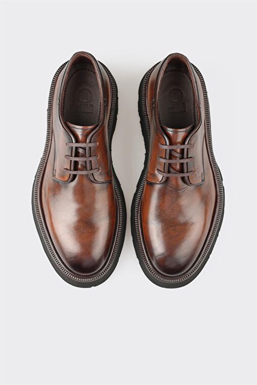 Elle Kahverengi Erkek Deri Günlük Ayakkabı ALCINDO - Görsel 4
